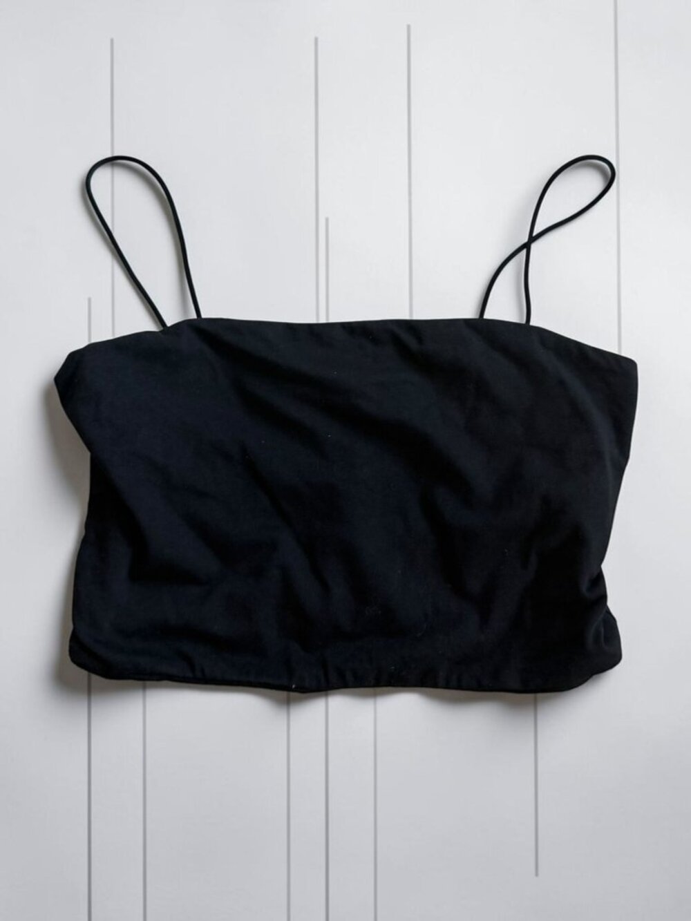 SHOWPO Black Crop Tank Top Size US 4 Womens